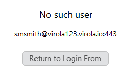 No such user error No such user error