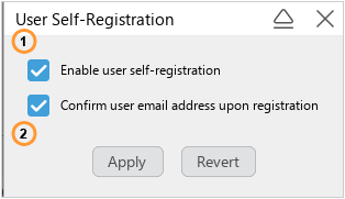 User self-registration options User self-registration options